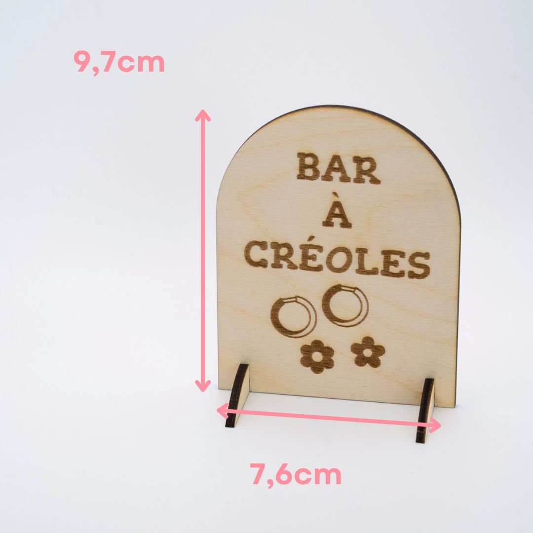 Panneau Bar à Créoles en bois