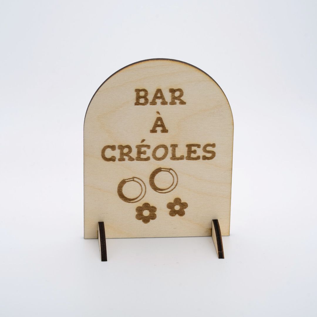 Panneau Bar à Créoles en bois