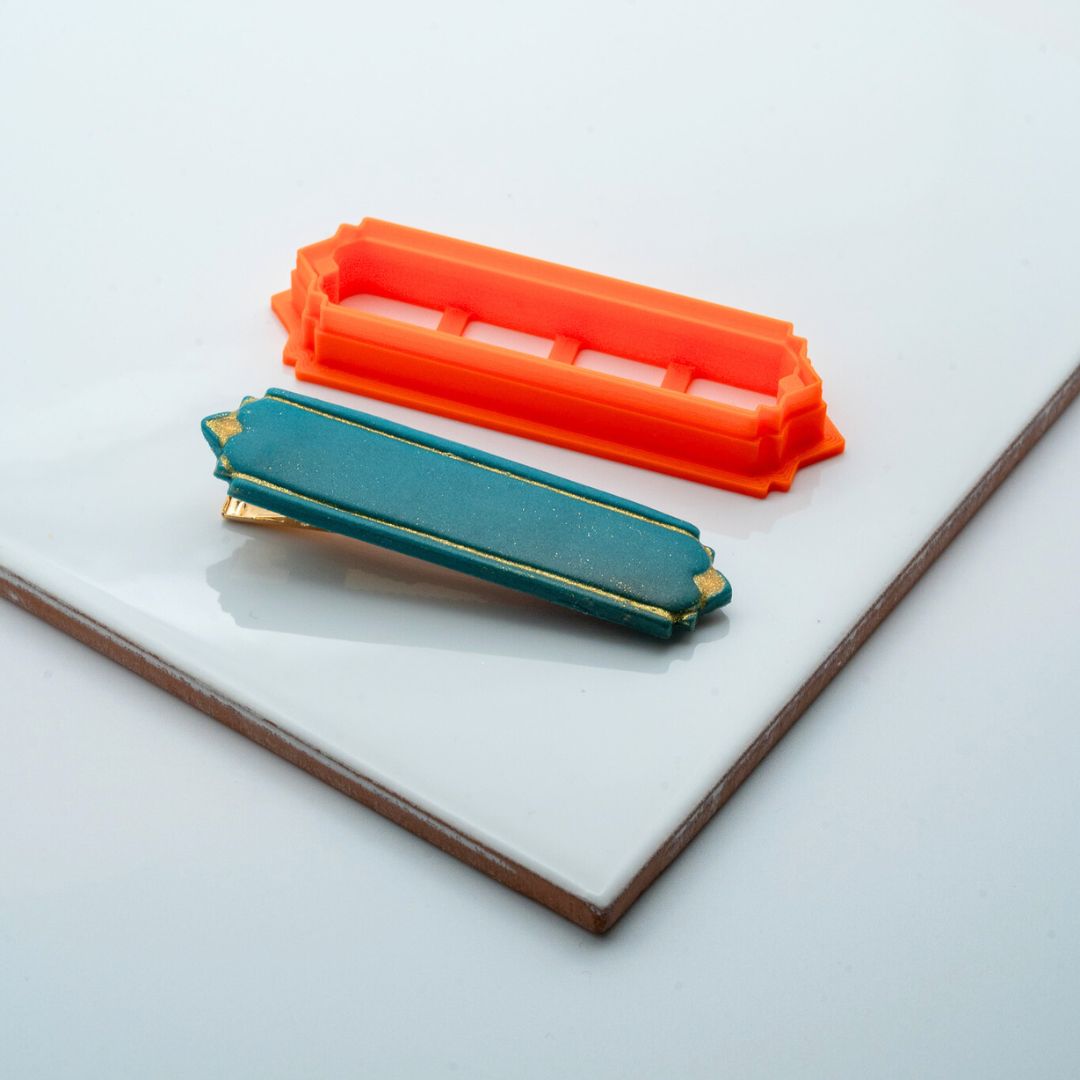 Emporte-piece barrette Art Déco rectangle fin