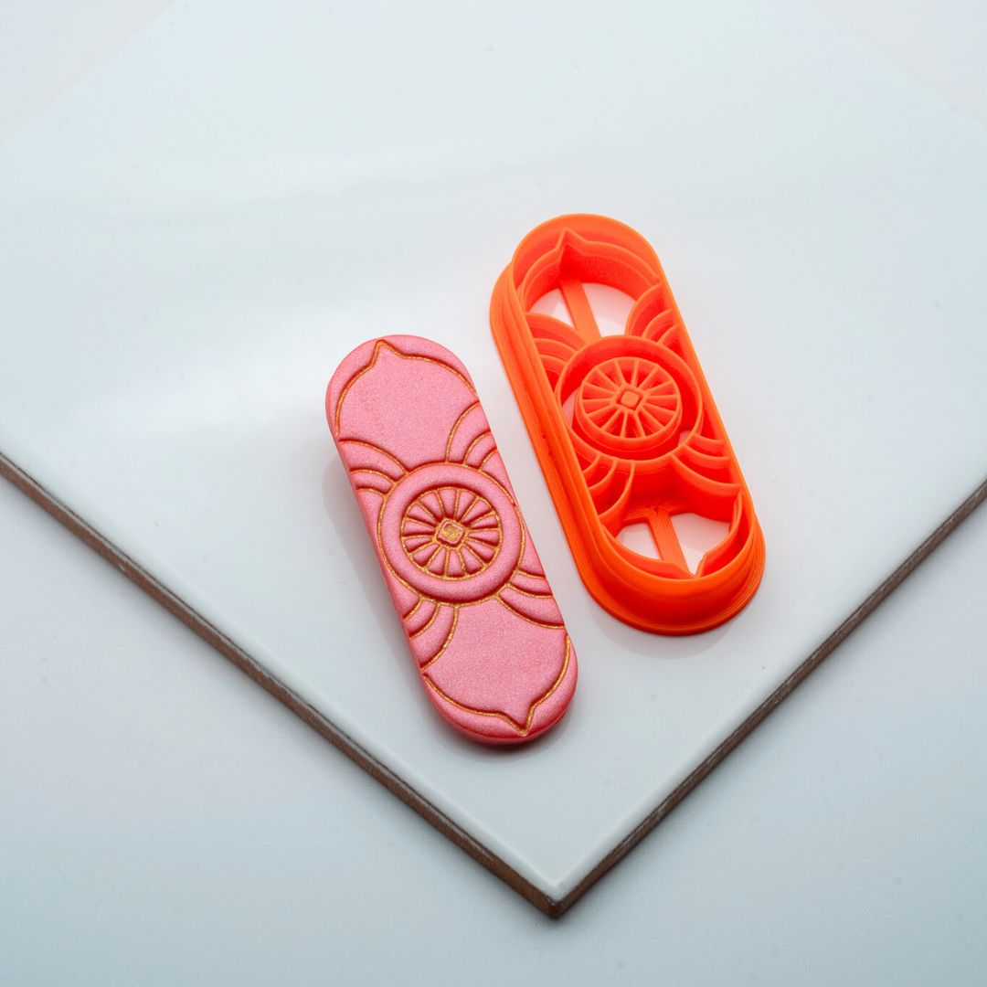 Emporte-piece barrette Art Déco ovale