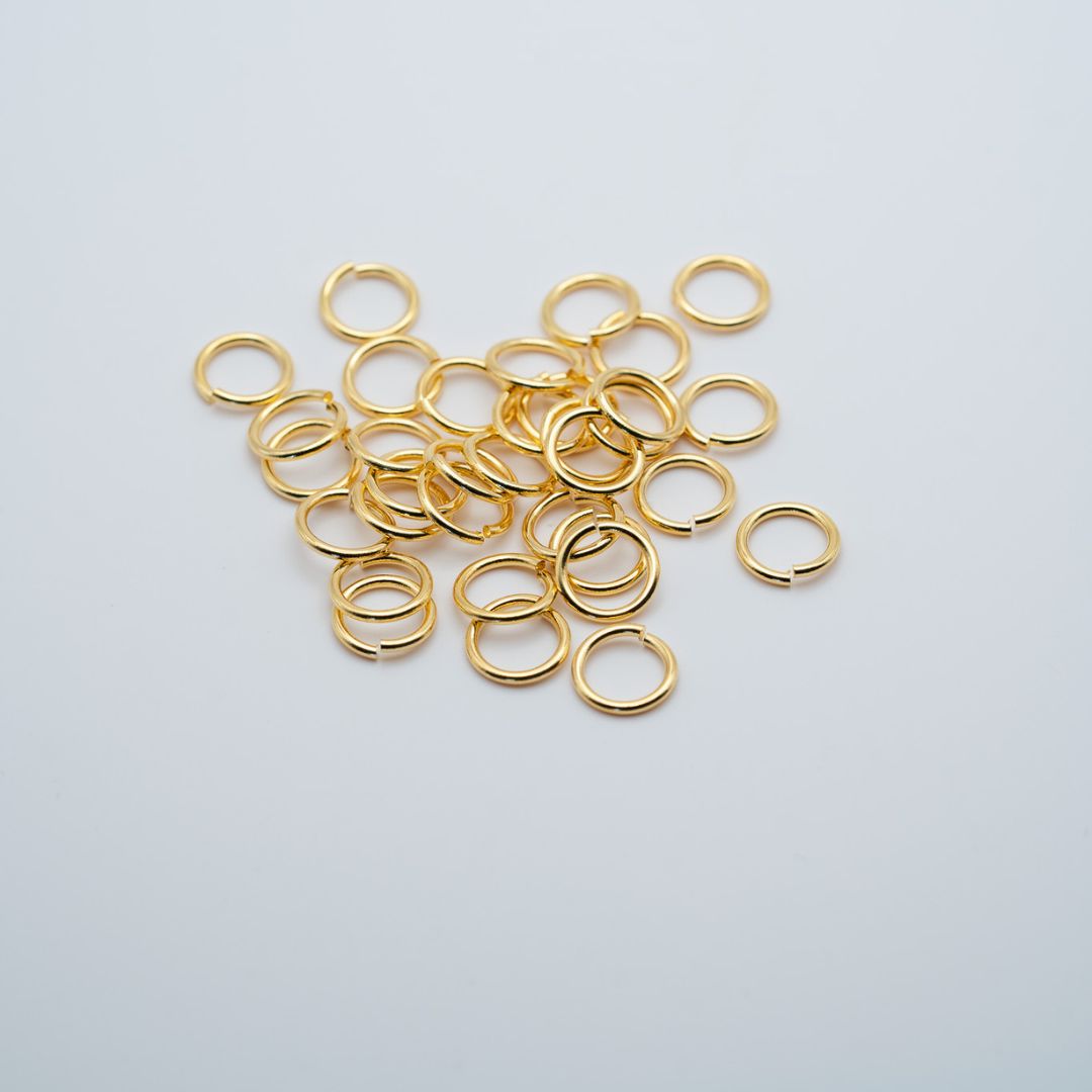 Anneaux en laiton doré - 12x1,5mm (par 10)