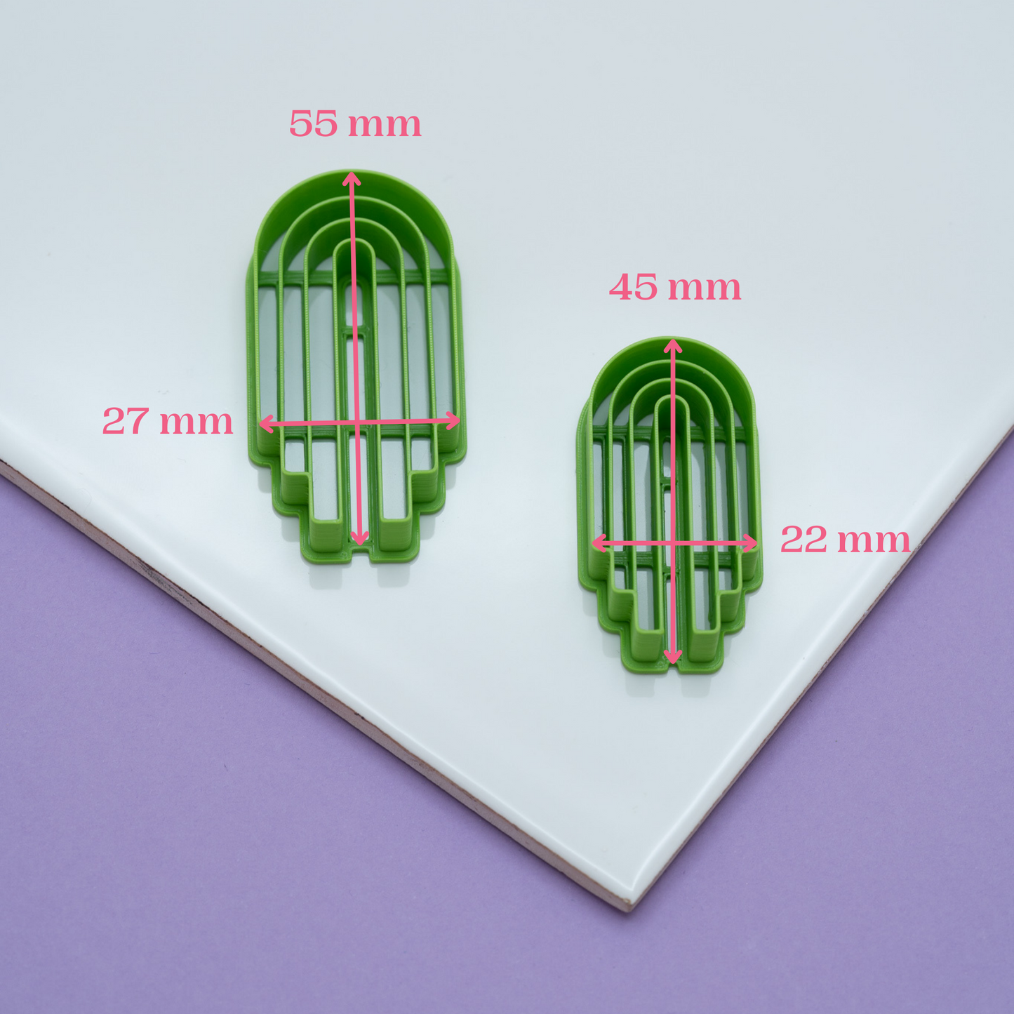 Coupeur d'argile Art Déco pour bijoux en pâte polymère