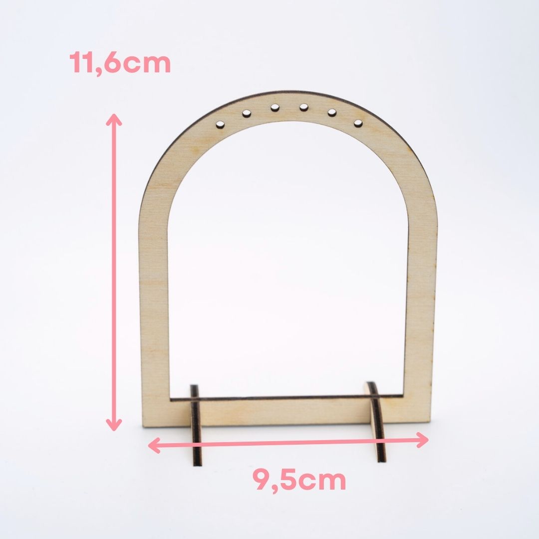 Présentoir pour boucles d'oreilles en bois brut