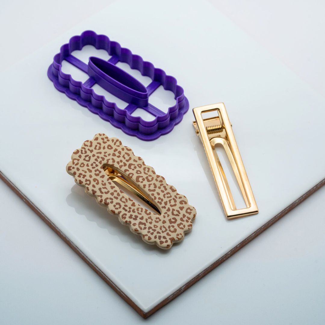 Emporte-piece barrette Rectangle Ajouré Feston