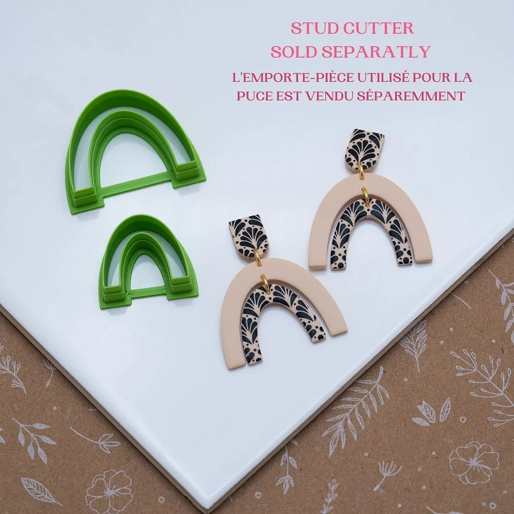 Emporte-pièce double arche pour bijoux en argile polymère