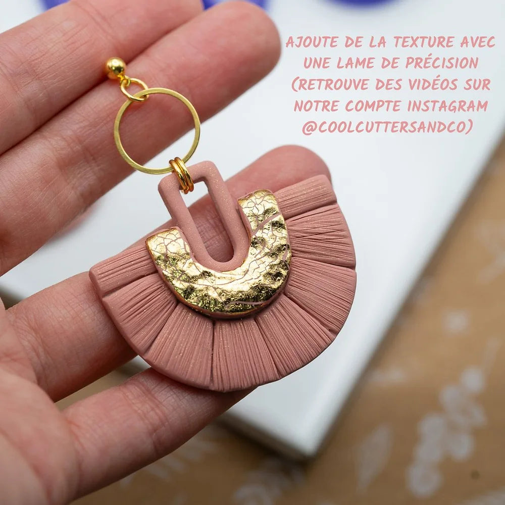 Emporte-piece pour effet macramé arc de cercle