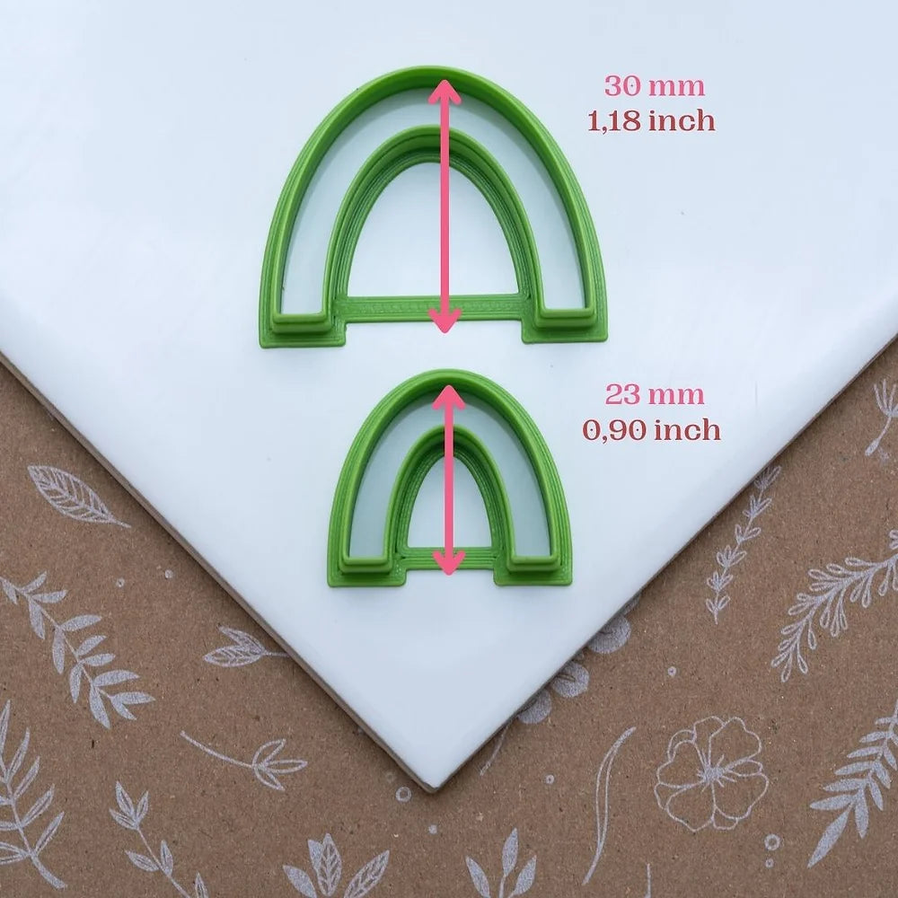 Emporte-pièce double arche pour bijoux en argile polymère