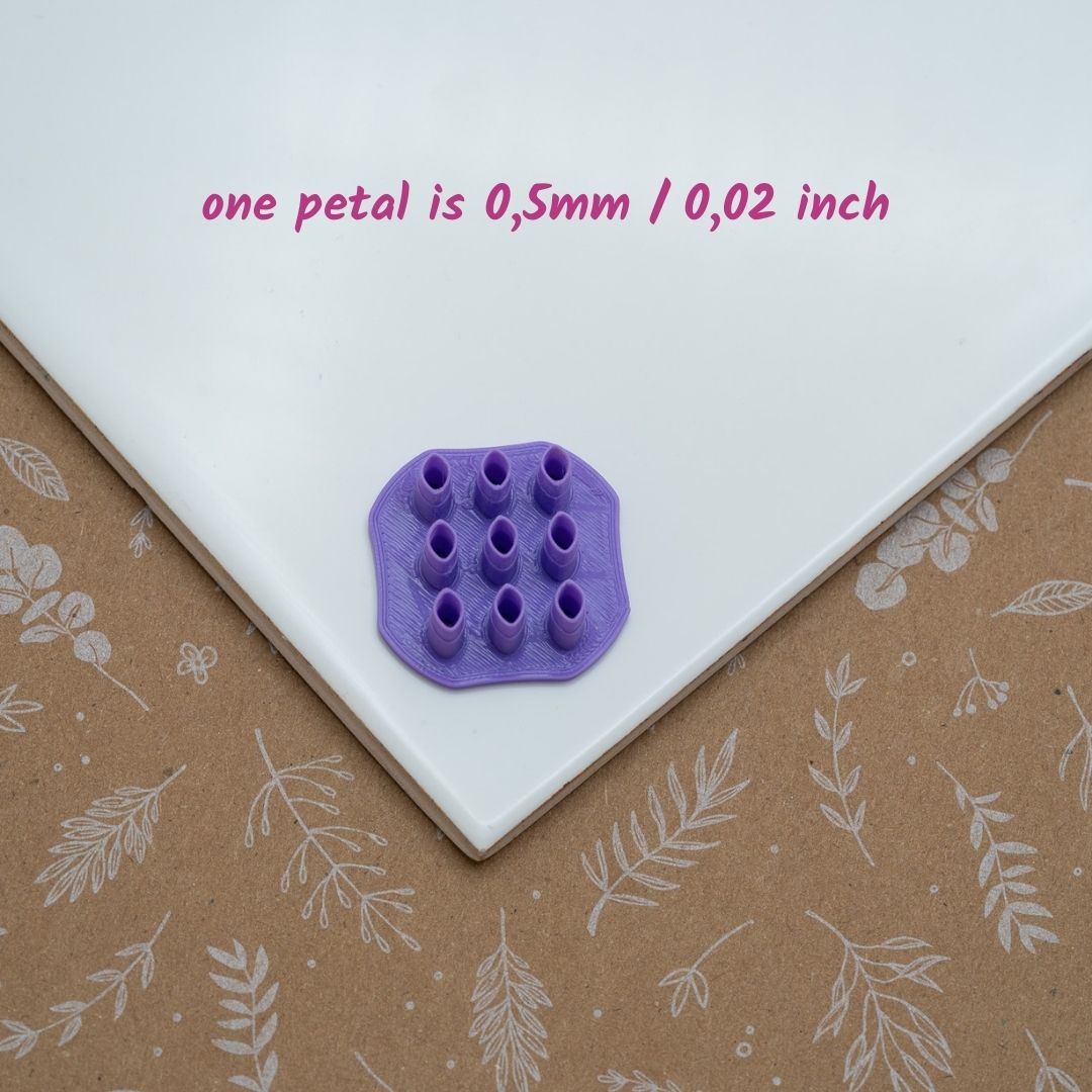 Outil mini pétales pour argile polymère