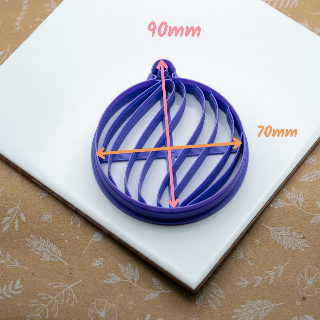 Emporte-pièce Boule de Noël détaillée pour décoration