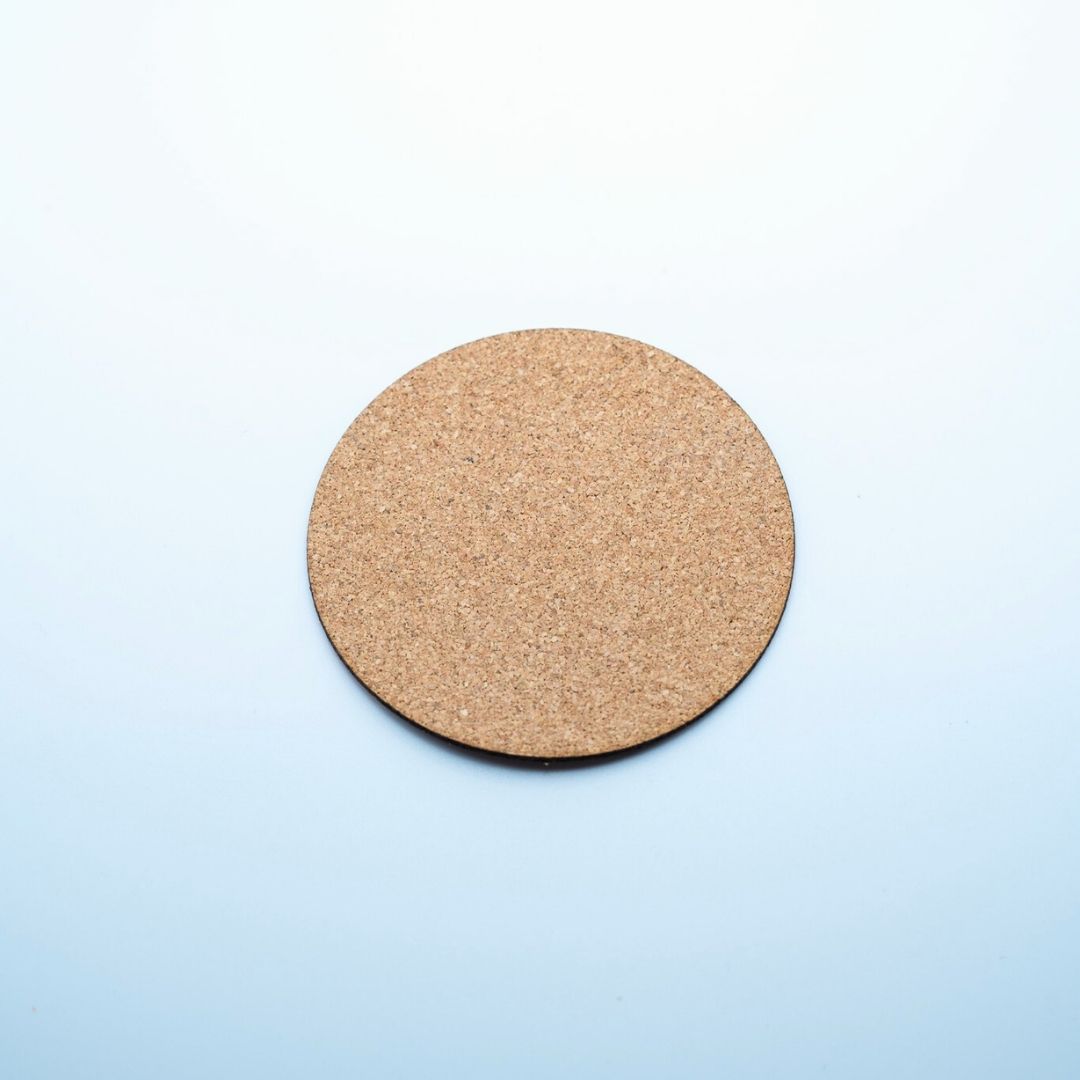 Dessous de verre en liège à coller - rond 8cm (x4)