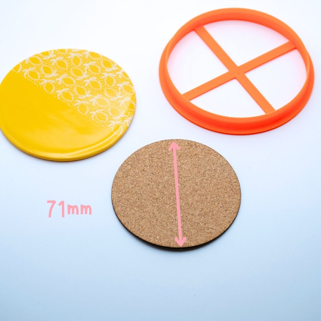Dessous de verre en liège à coller - rond 8cm (x4)