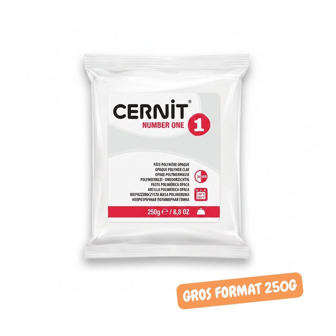 Pâte Cernit Number One 250g – Blanc (n°027)