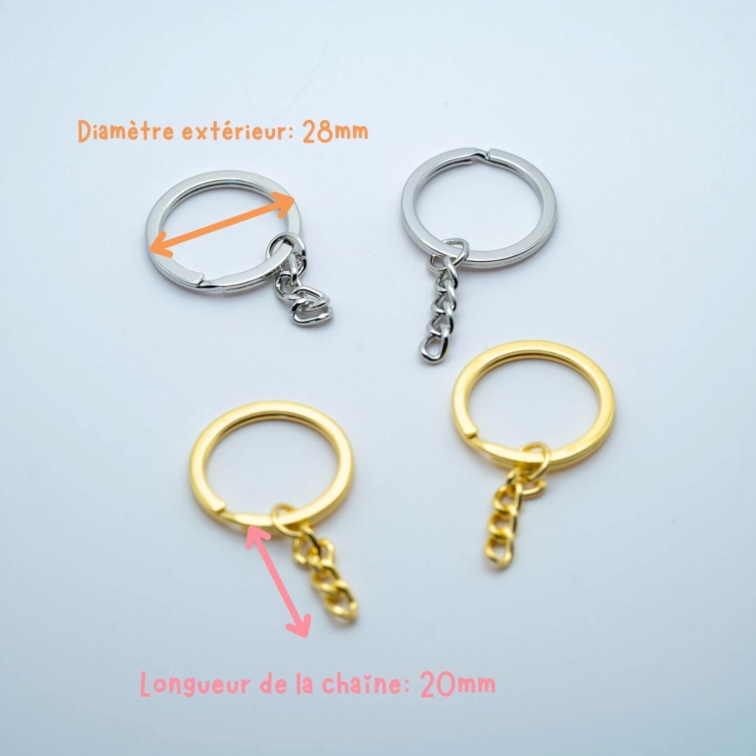 Porte-clés en métal (x5)