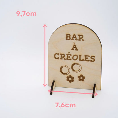 Panneau Bar à Créoles en bois
