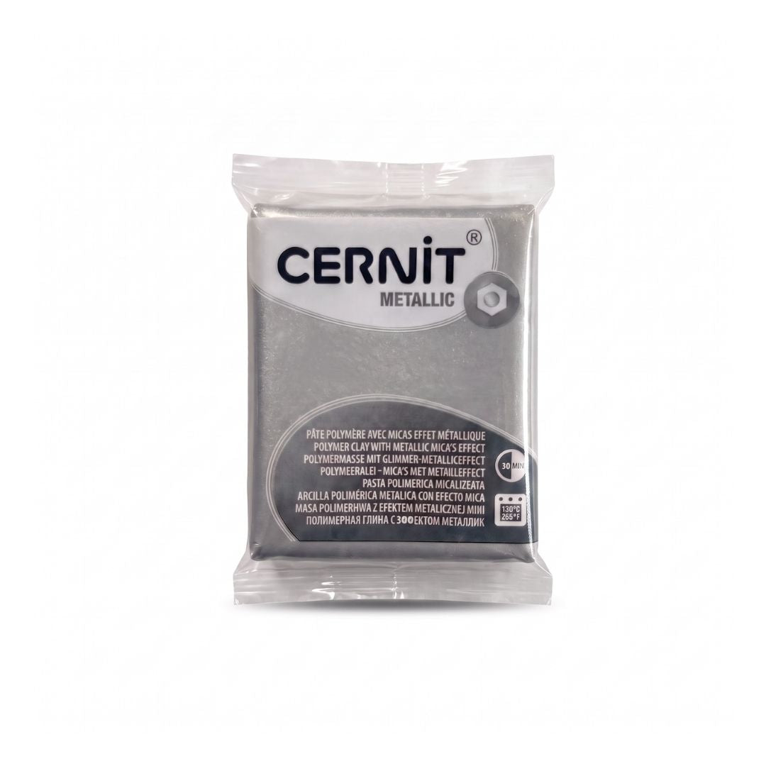 Pâte Cernit Metallic – Argent (n°80)