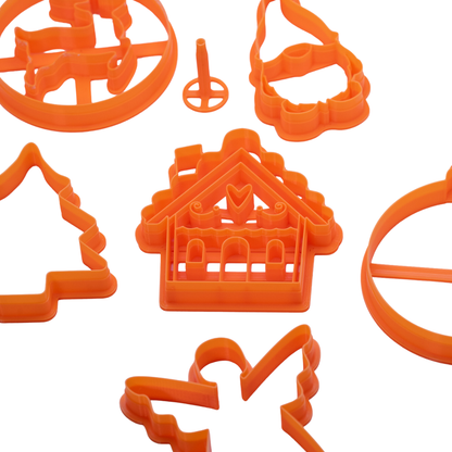 Lot 6 emporte-pièces Noël + outil à percer – Argile autodurcissante