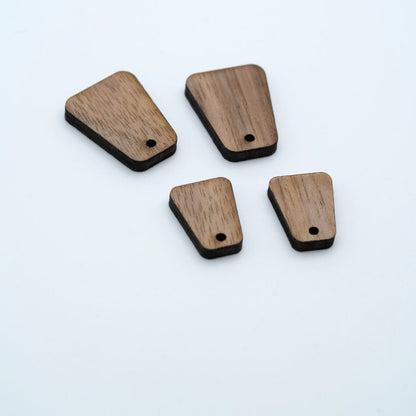 Puces en bois trapèze (x6)