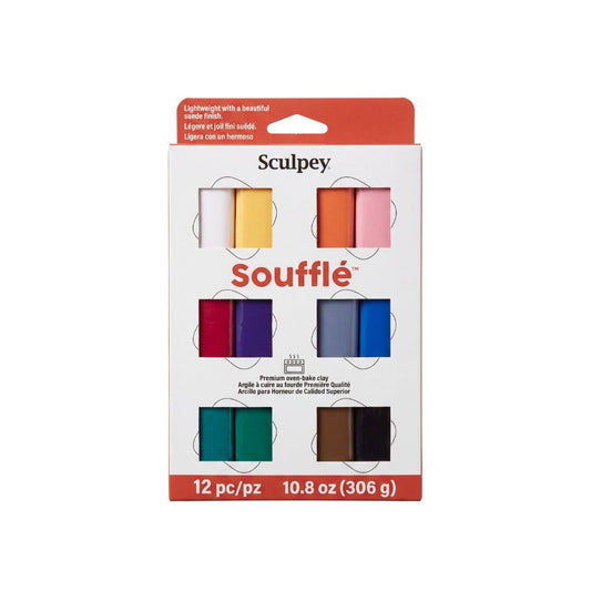 Assortiment pâte polymère Sculpey Souffle - Multipack 12 coloris