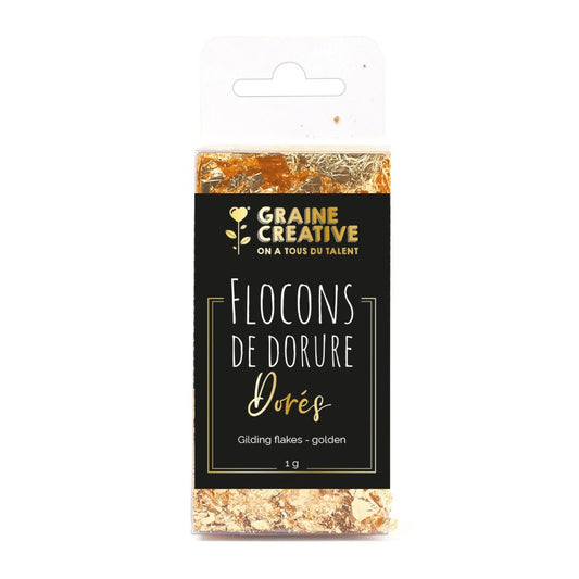 Flocons de dorure dorés - 1g