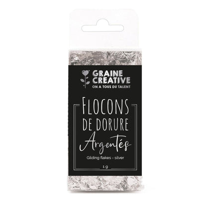Flocons de dorure argentés - 1g
