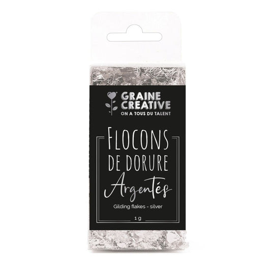 Flocons de dorure argentés - 1g