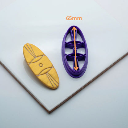 Emporte-piece barrette Art Déco ellipse