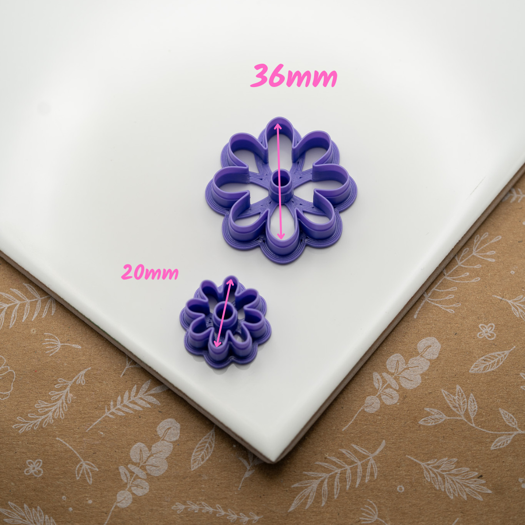 Lot de 2 emporte-pieces fleurs pour créoles