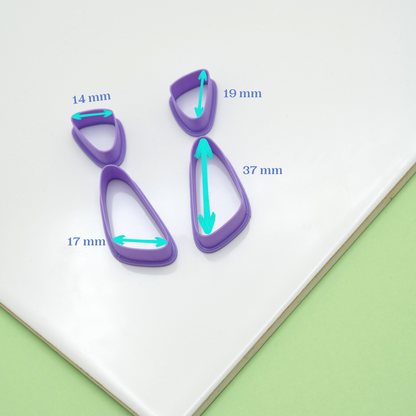 Lot d'emporte pièce miroir pour boucles d'oreilles en argile polymère