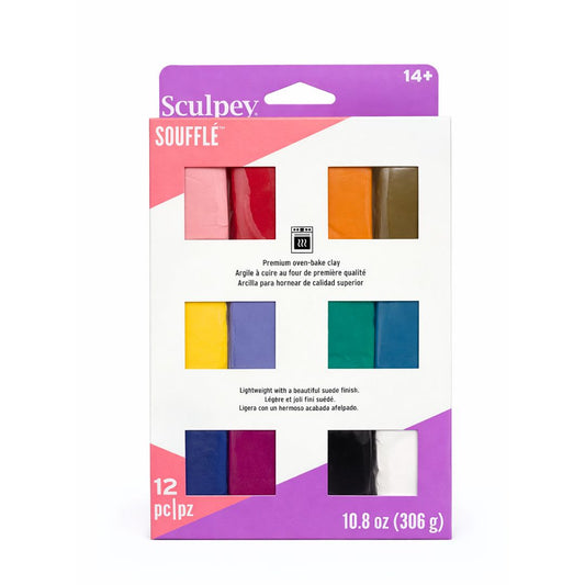 Assortiment pâte polymère Sculpey Souffle - Multipack 12 coloris
