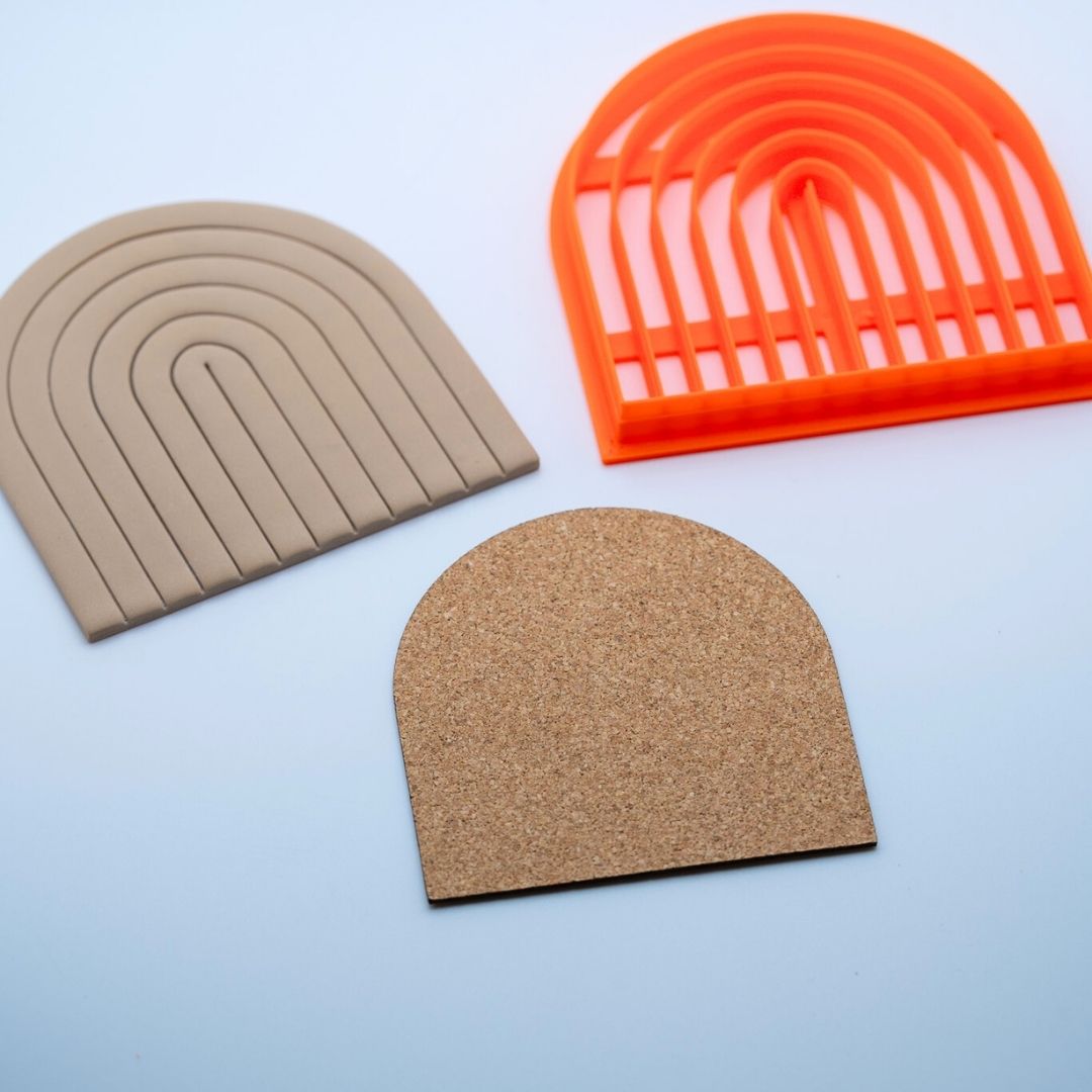 Dessous de verre en liège à coller - Arc-en-ciel (x4)