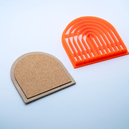 Dessous de verre en liège à coller - Arc-en-ciel (x4)