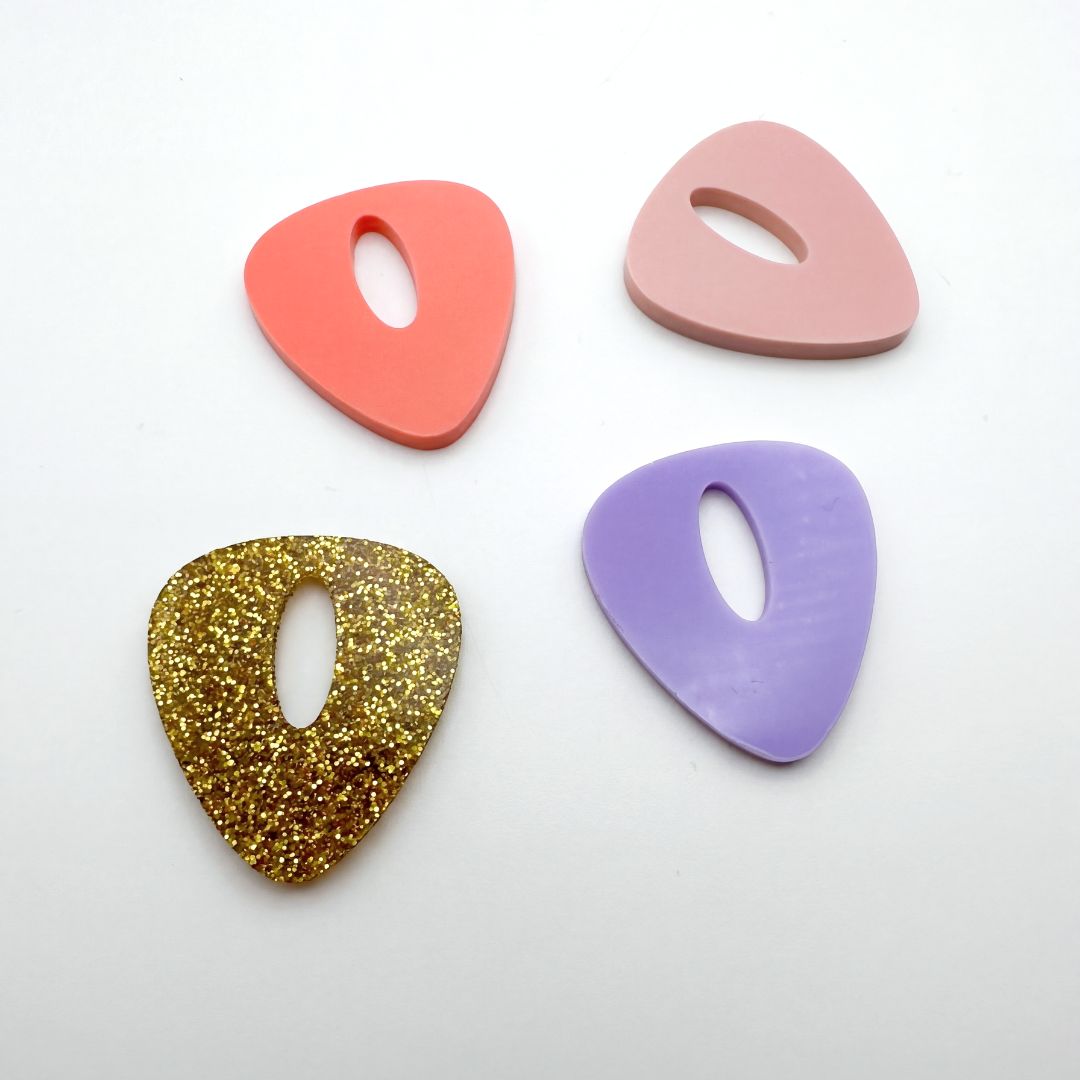 Triangle Rétro en acrylique - Lot de 4 (2 paires)