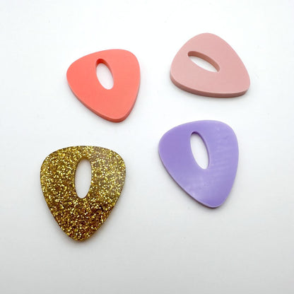 Triangle Rétro en acrylique - Lot de 4 (2 paires)