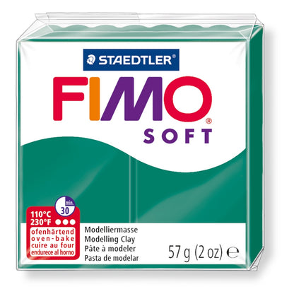 Pâte Fimo Soft 57g Emeraude (n°56)