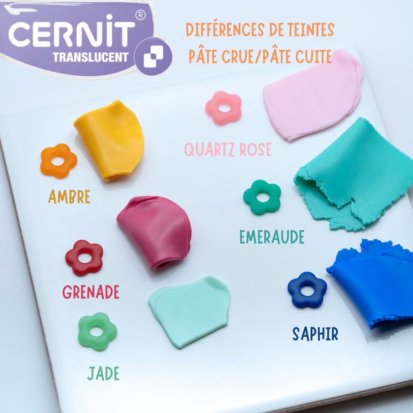 Pâte Cernit Translucent 56g - Grenade (n°453)